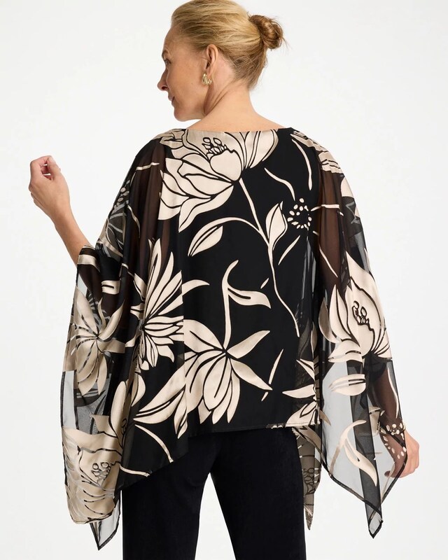 Travelers Burnout Floral Chiffon Top - image 3